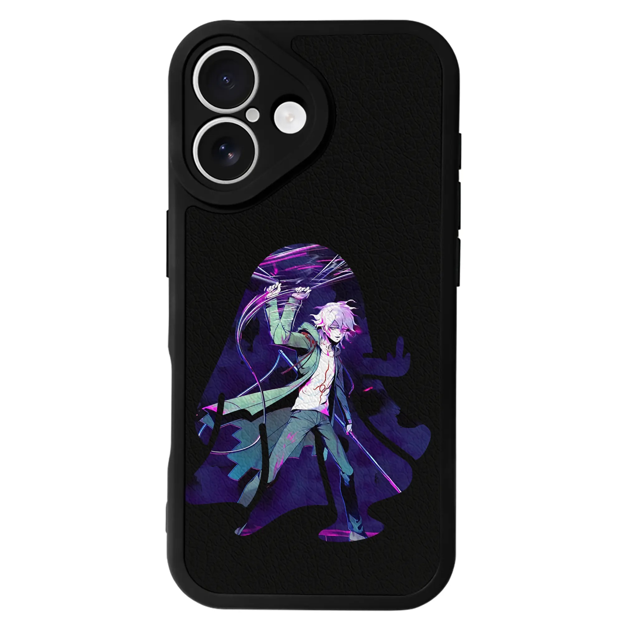 ダンガンロンパ グッズ,狛枝凪斗 - IPhone 16シリーズ対応 ・ シリコンスマホケース ・ レザー調 ・ 高精度フィット ・ 耐衝撃 ・ ワイヤレス充電対応 ・ 精密カット